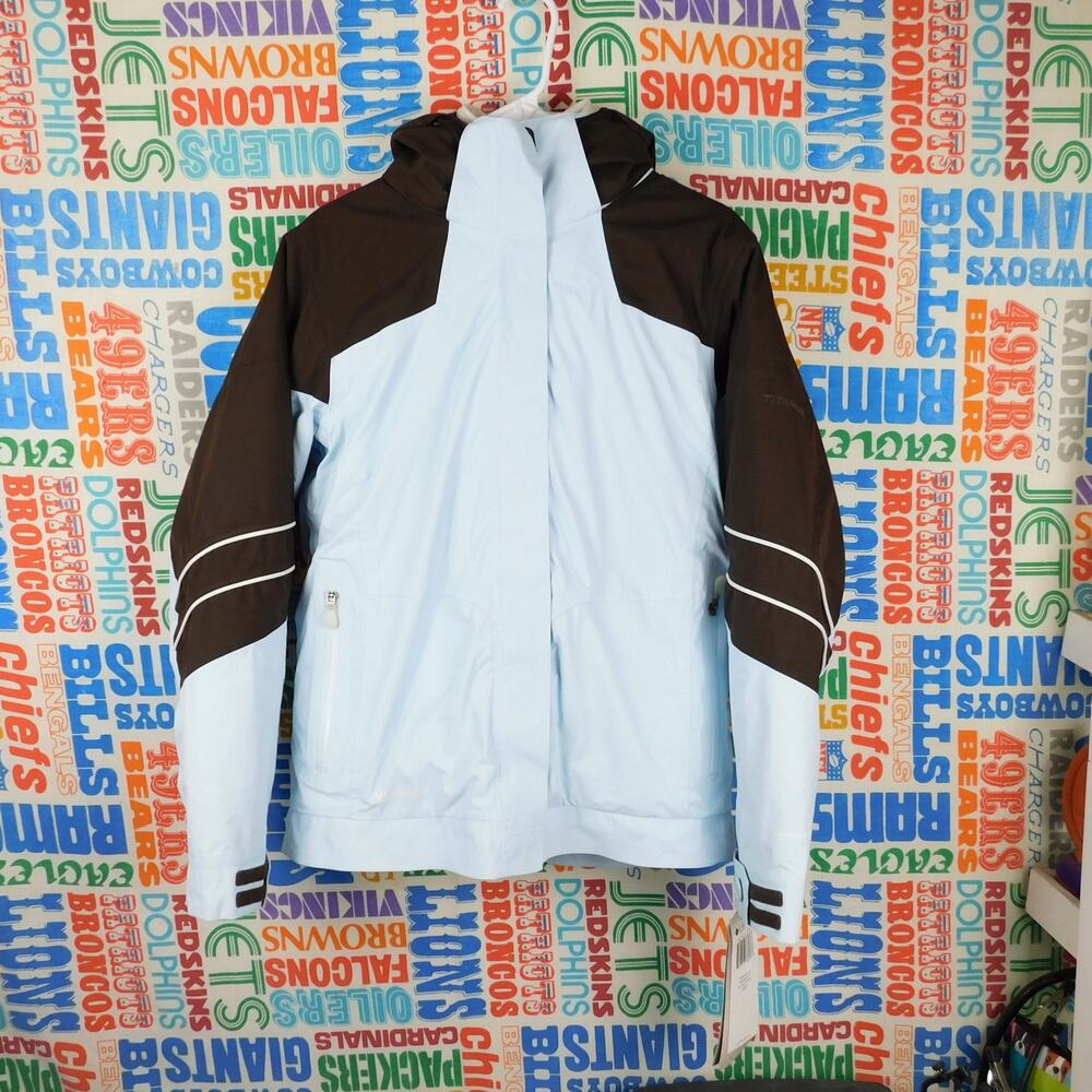 Columbia Titanium PJ Cutie Parka Womens Small Aquarius Blue Ski Jacket NWT
